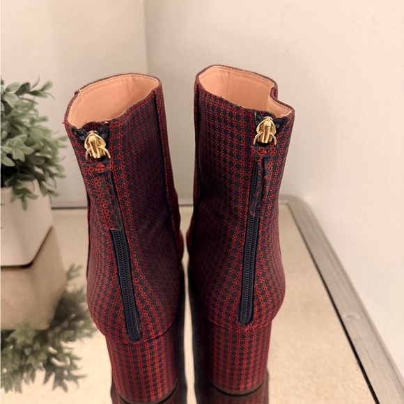 J.CREW rachel Sadie Ankle Boots Silk Tie Print  Size 11 - Picture 3 of 7